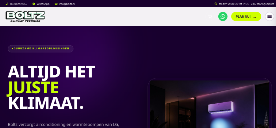 Screenshot of Boltz website